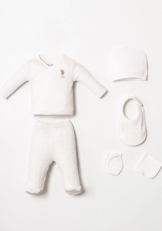 US POLO ASSN Beyaz Kız Bebek Hastane Çıkışı