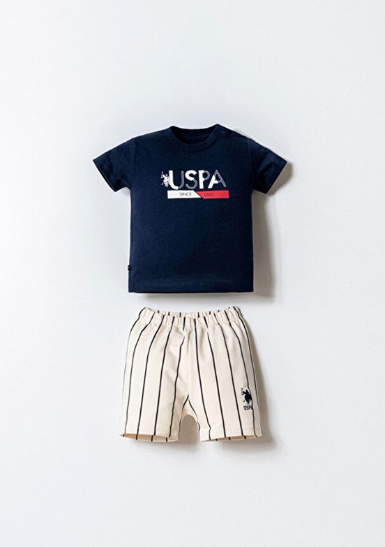 US POLO ASSN Lacivert Erkek Bebek Şortlu İkili Takım