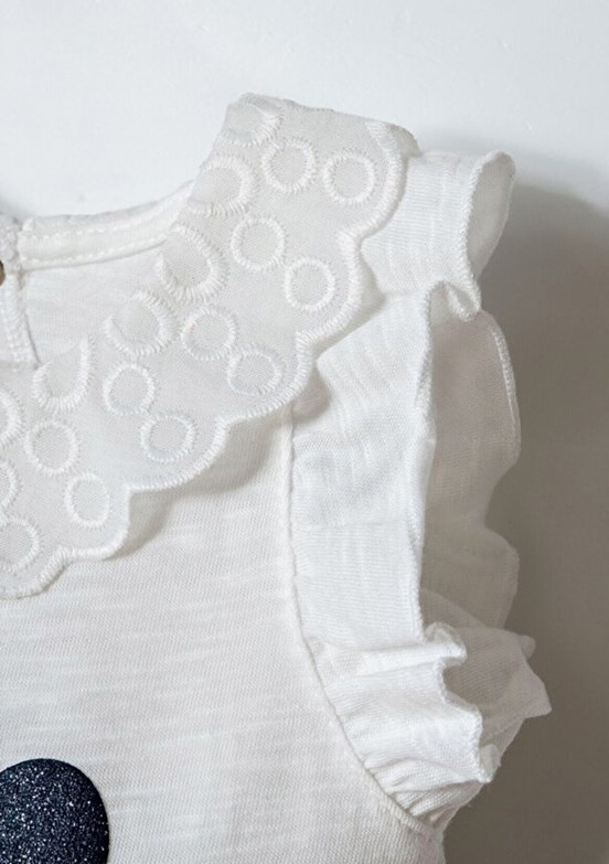 US POLO ASSN Beyaz Kız Bebek Eşofman Takımı