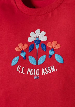 US POLO ASSN Çok Renkli Kız Bebek Şortlu İkili Takım