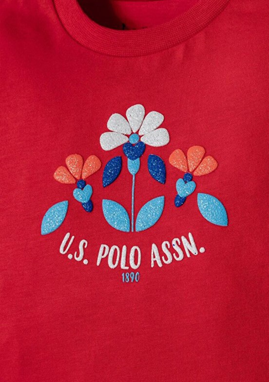 US POLO ASSN Çok Renkli Kız Bebek Şortlu İkili Takım