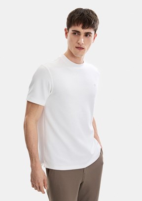 BACKANDBOND - BTS1006700000 Erkek Beyaz Basic T-Shirt