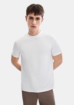 BACKANDBOND - BTS1006700000 Erkek Beyaz Basic T-Shirt