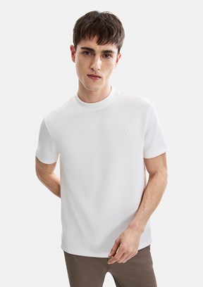 BACKANDBOND - BTS1006700000 Erkek Beyaz Basic T-Shirt