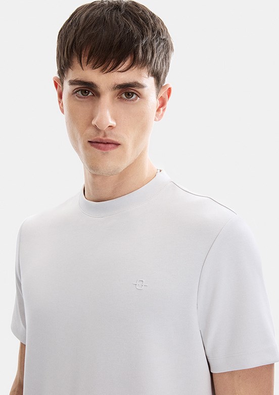 BACKANDBOND - BTS1006700000 Erkek Gri Basic T-Shirt