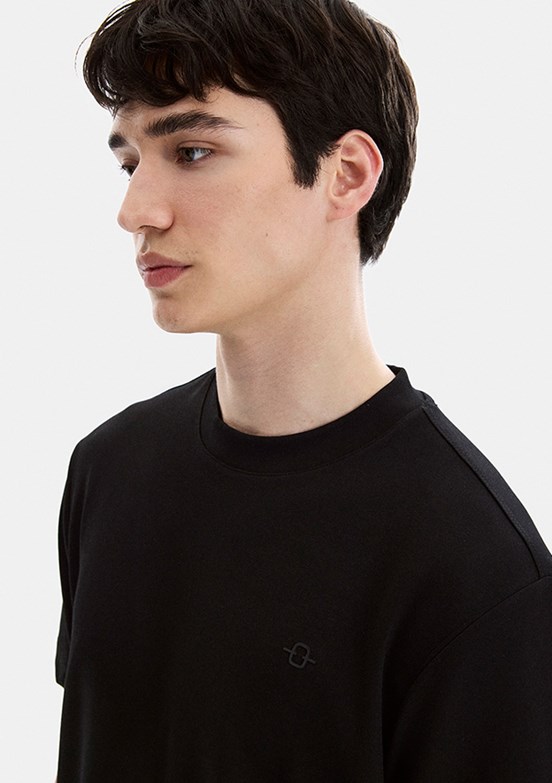 BACKANDBOND - BTS1006700000 Erkek Siyah Basic T-Shirt