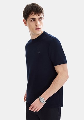 BACKANDBOND - BTS1006700000 Erkek Lacivert Basic T-Shirt