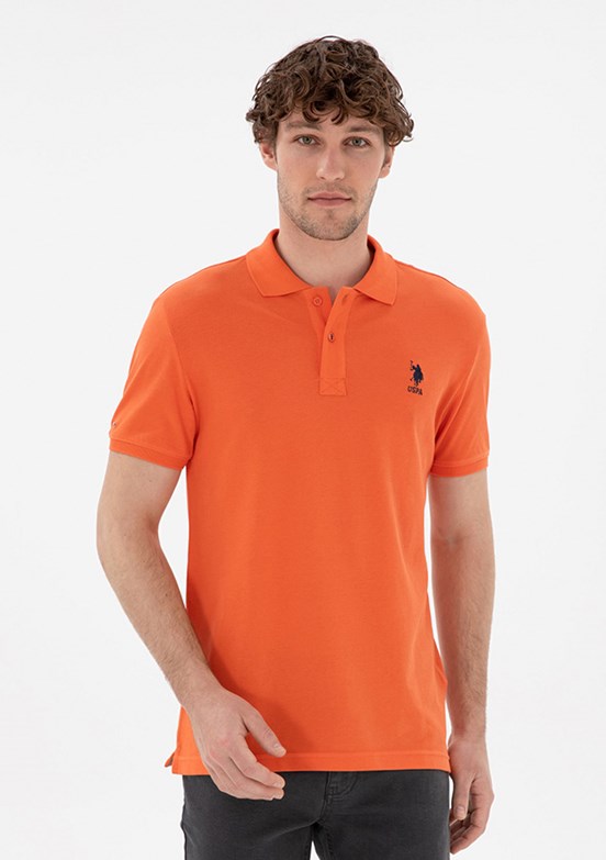 US POLO ASSN Erkek Nar Çiçeği Basic T-Shirt