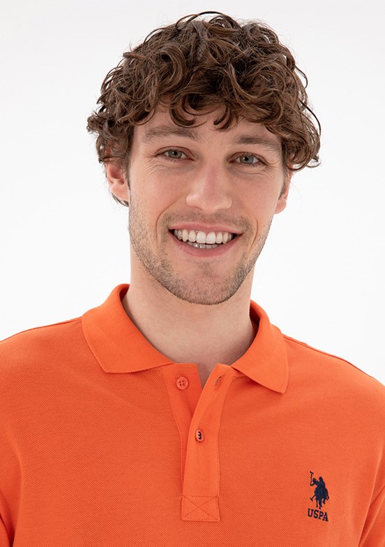 US POLO ASSN Erkek Nar Çiçeği Basic T-Shirt