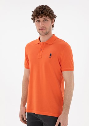 US POLO ASSN Erkek Nar Çiçeği Basic T-Shirt