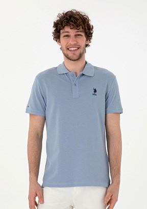 US POLO ASSN Erkek Mavi Basic T-Shirt