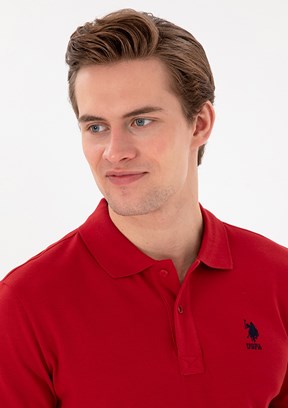 US POLO ASSN Erkek Kırmızı Basic T-Shirt
