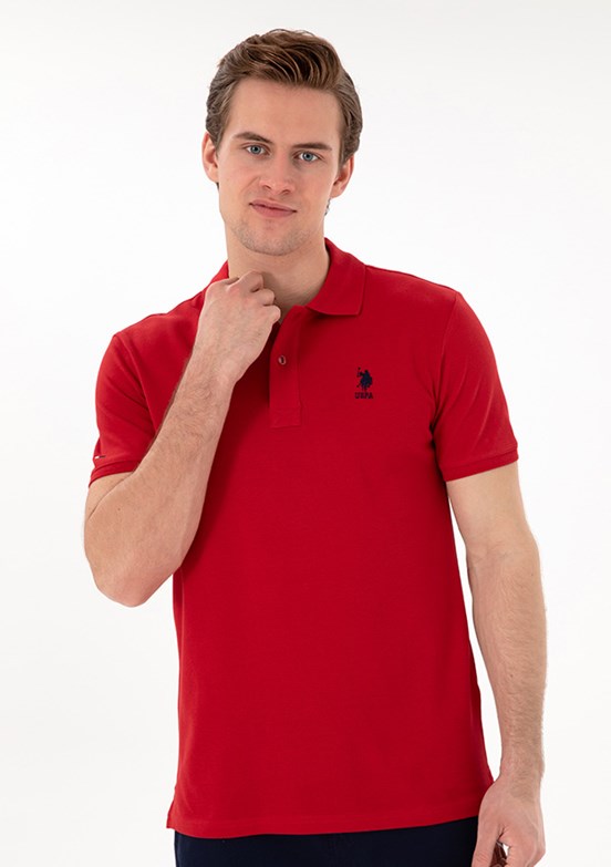 US POLO ASSN Erkek Kırmızı Basic T-Shirt