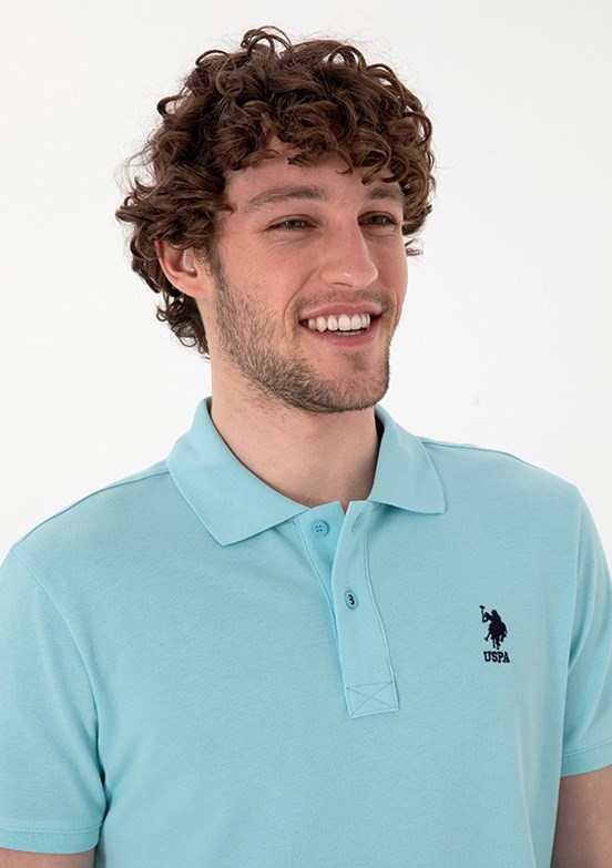 US POLO ASSN Erkek Mavi Basic T-Shirt