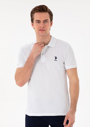 US POLO ASSN Erkek Beyaz Basic T-Shirt