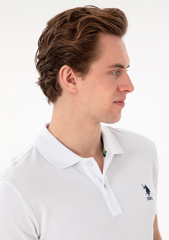 US POLO ASSN Erkek Beyaz Basic T-Shirt