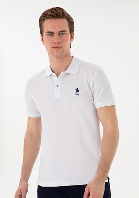 US POLO ASSN Erkek Beyaz Basic T-Shirt