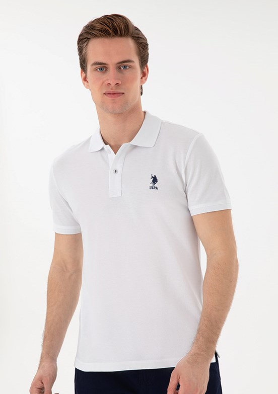 US POLO ASSN Erkek Beyaz Basic T-Shirt