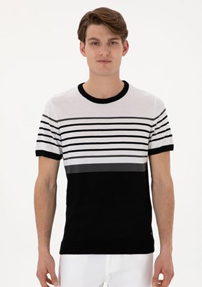 US POLO ASSN Erkek Siyah Slim Kazak