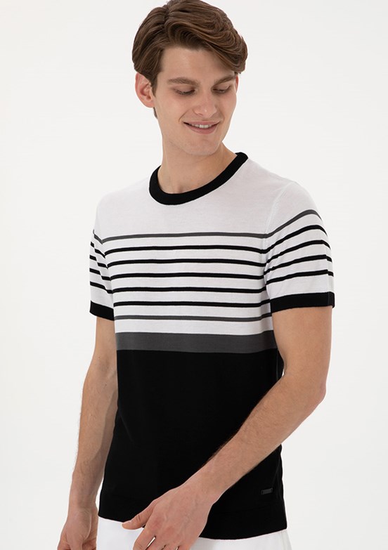 US POLO ASSN Erkek Siyah Slim Kazak