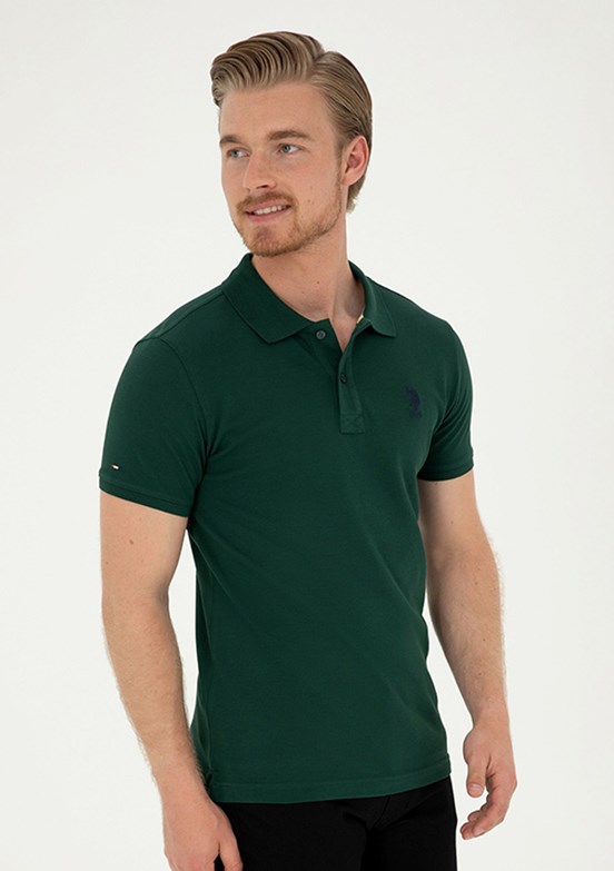 US POLO ASSN Erkek Yeşil Basic T-Shirt