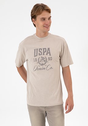 US POLO ASSN Erkek Bej Comfort T-Shirt