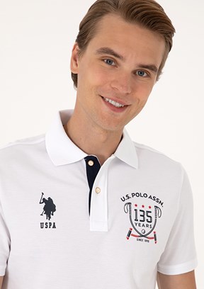 US POLO ASSN Erkek Beyaz Regular T-Shirt