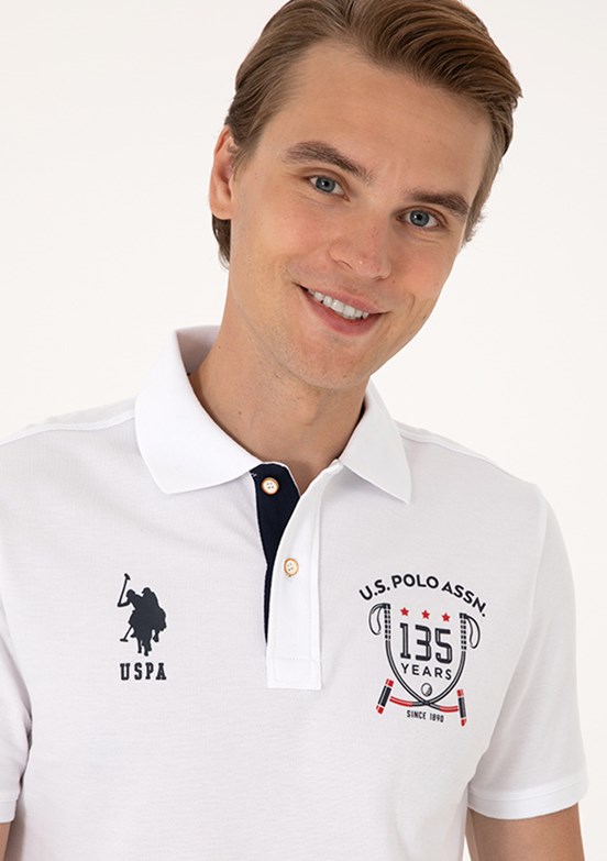 US POLO ASSN Erkek Beyaz Regular T-Shirt