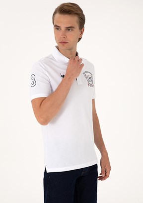 US POLO ASSN Erkek Beyaz Regular T-Shirt