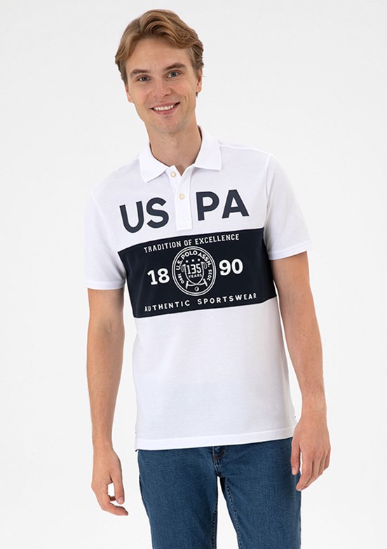 US POLO ASSN Erkek Beyaz Regular T-Shirt