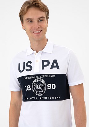 US POLO ASSN Erkek Beyaz Regular T-Shirt