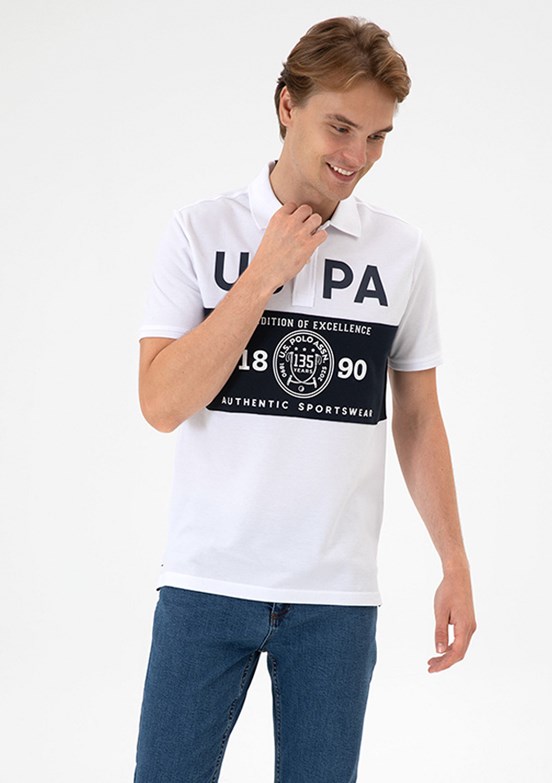 US POLO ASSN Erkek Beyaz Regular T-Shirt