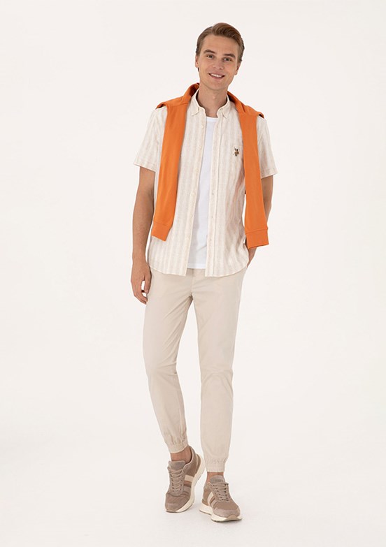 US POLO ASSN Erkek Bej Chino Pantolon