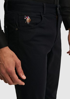 US POLO ASSN - Erkek Siyah Chino Pantolon