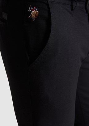 US POLO ASSN - Erkek Siyah Chino Pantolon