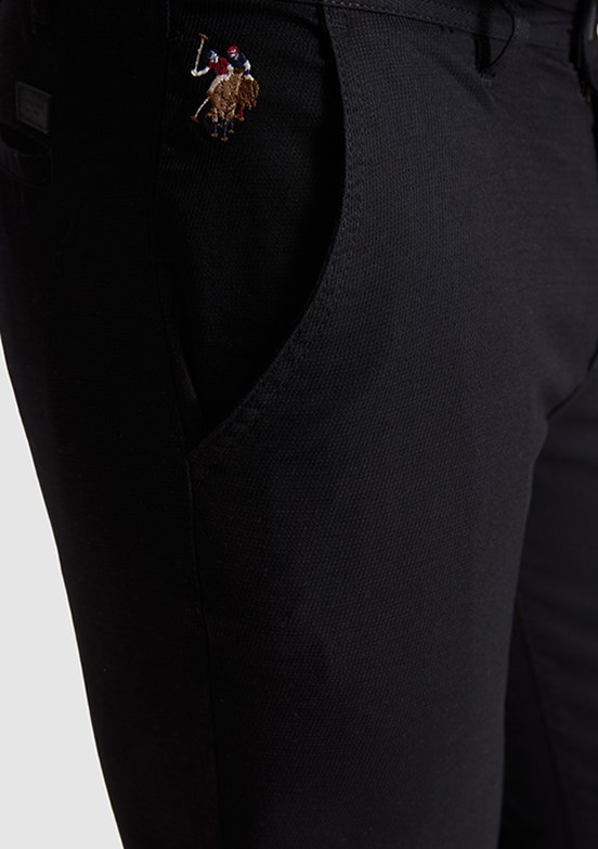 US POLO ASSN - Erkek Siyah Chino Pantolon