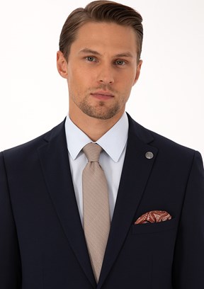 PİERRE CARDİN - Erkek Lacivert Slim Takım Elbise