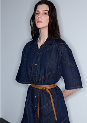 İPEKYOL Lacivert Kadın Denim Elbise