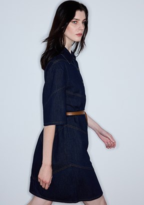 İPEKYOL Lacivert Kadın Denim Elbise