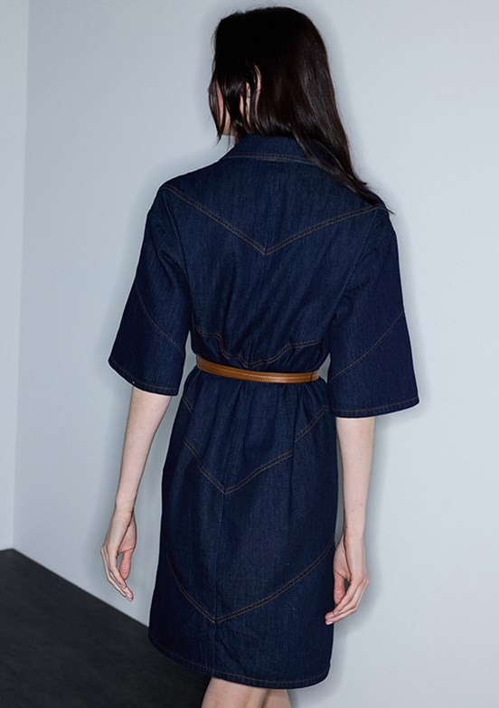 İPEKYOL Lacivert Kadın Denim Elbise