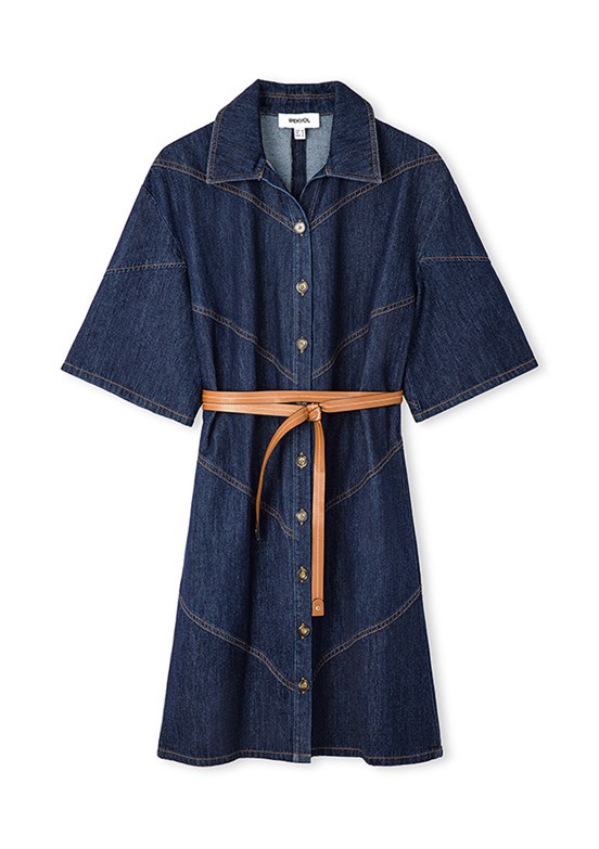 İPEKYOL Lacivert Kadın Denim Elbise