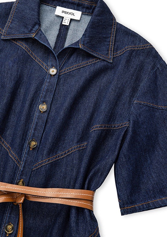 İPEKYOL Lacivert Kadın Denim Elbise