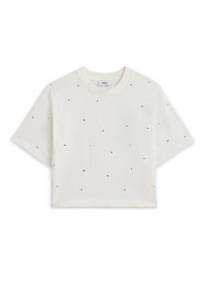 TWİST Ekru Kadın Baskılı T-Shirt