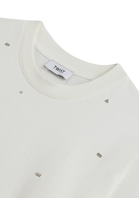 TWİST Ekru Kadın Baskılı T-Shirt
