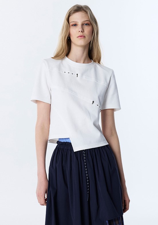TWİST Ekru Kadın Basic T-Shirt