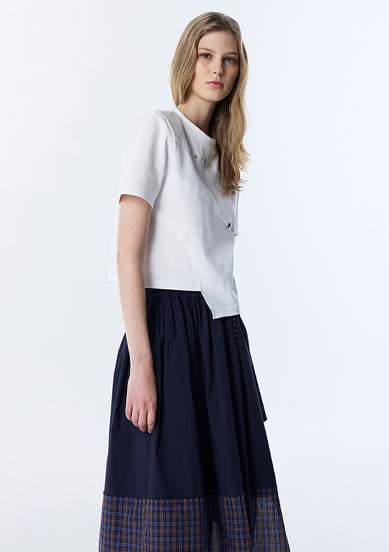 TWİST Ekru Kadın Basic T-Shirt