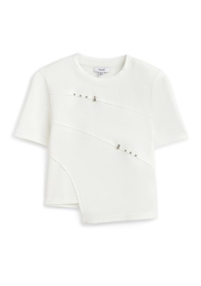 TWİST Ekru Kadın Basic T-Shirt