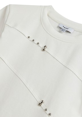 TWİST Ekru Kadın Basic T-Shirt