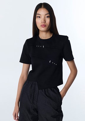 TWİST Siyah Kadın Basic T-Shirt