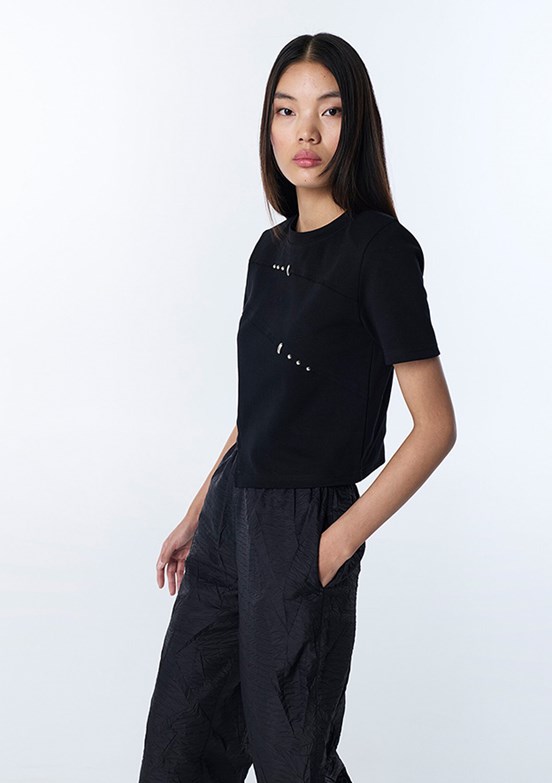 TWİST Siyah Kadın Basic T-Shirt